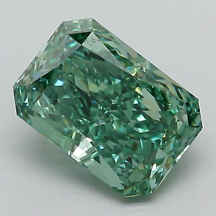 1.72 Ct. Fancy Vivid Green Radiant Lab Grown Diamond