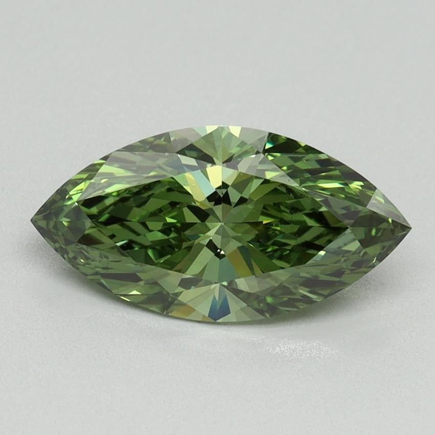 1.51 Ct. Fancy Vivid Green Marquise Lab Grown Diamond