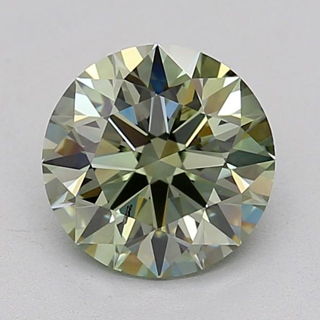 1.05 Ct. Fancy Vivid  Green Round Lab Grown Diamond