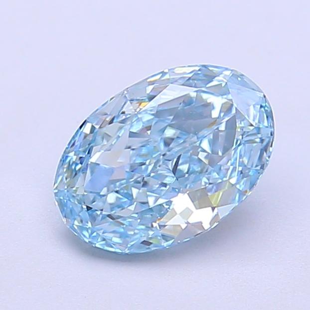 1.11 Ct. Fancy Vivid  Blue Oval Lab Grown Diamond