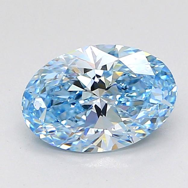 1.24 Ct. Fancy Vivid Blue Oval Lab Grown Diamond