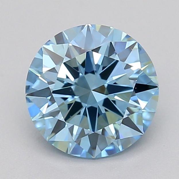 0.70 Ct. Fancy Vivid  Blue Round Lab Grown Diamond