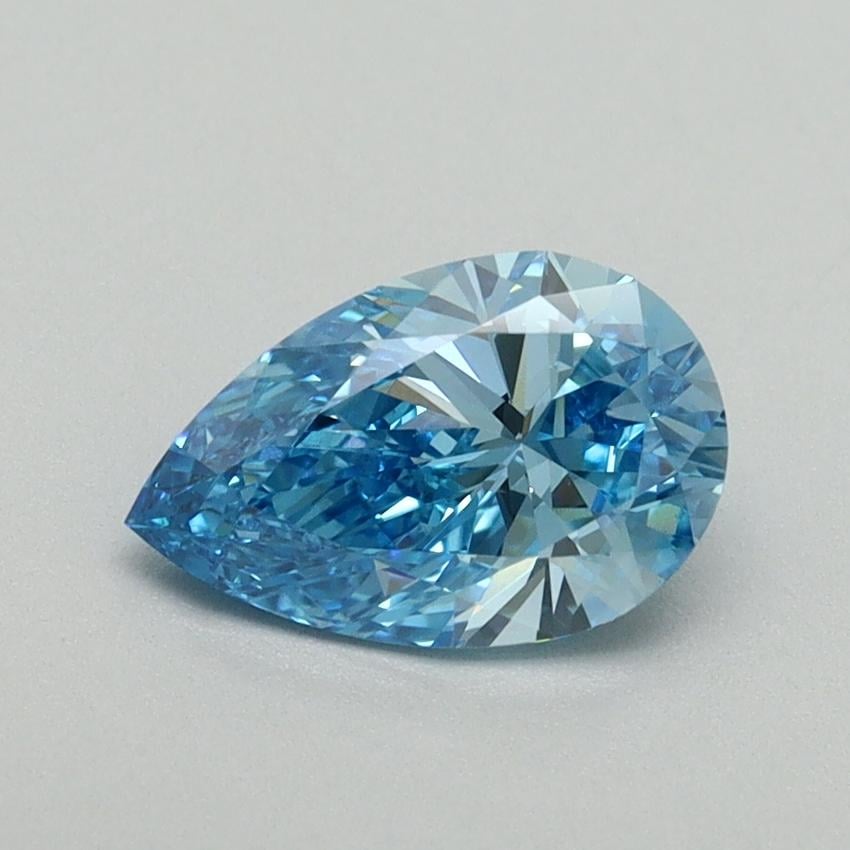 0.99 Ct. Fancy Vivid Blue Pear Lab Grown Diamond