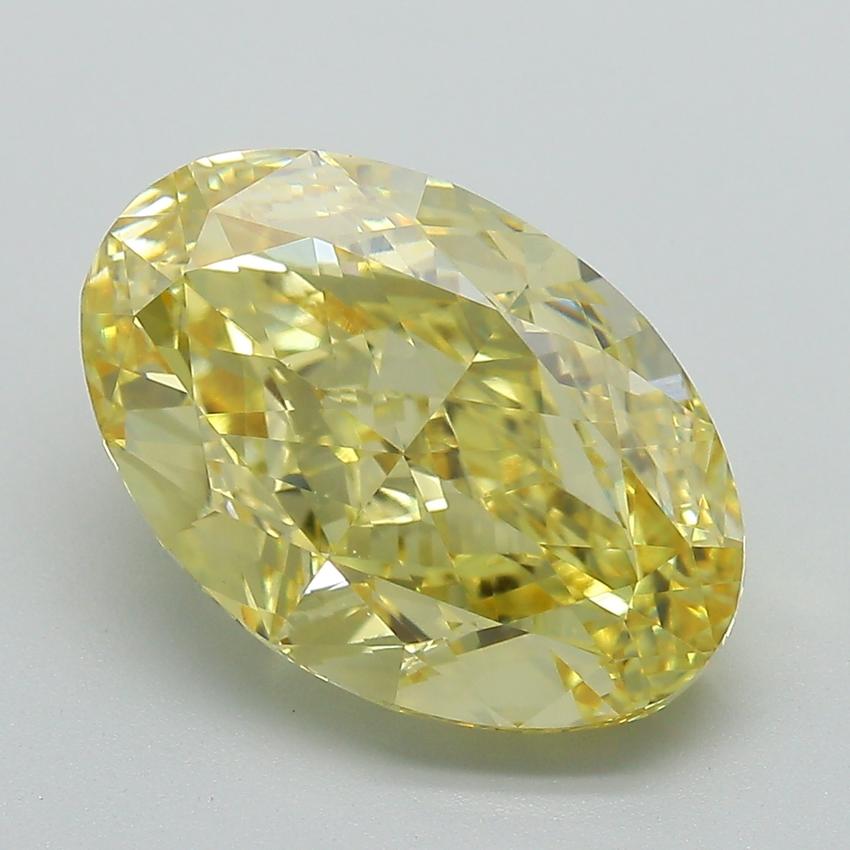 5.52 Ct. Fancy Intense  Yellow Oval Lab Grown Diamond