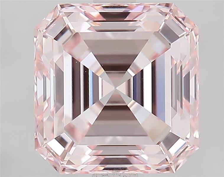 3.10 Ct. Fancy Intense  Pink Asscher Lab Grown Diamond
