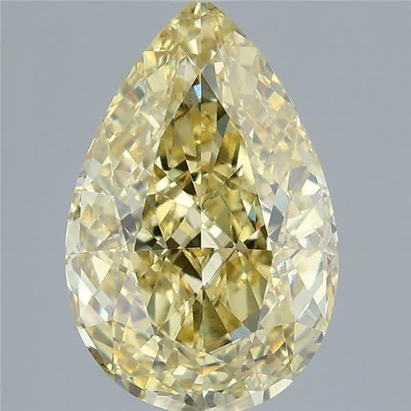 3.03 Ct. Fancy Intense Yellow Pear Lab Grown Diamond
