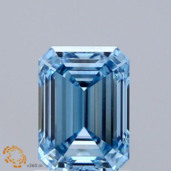 1.09 Ct. Fancy Vivid Blue Emerald Lab Grown Diamond