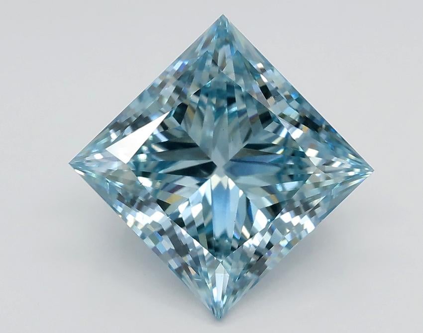 3.01 Ct. Fancy Intense Blue Princess Lab Grown Diamond