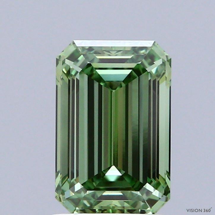 2.03 Ct. Fancy Vivid Green Emerald Lab Grown Diamond