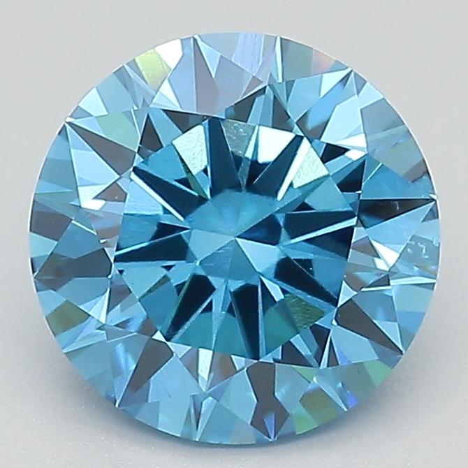 2.16 Ct. Fancy Deep Blue Round Lab Grown Diamond