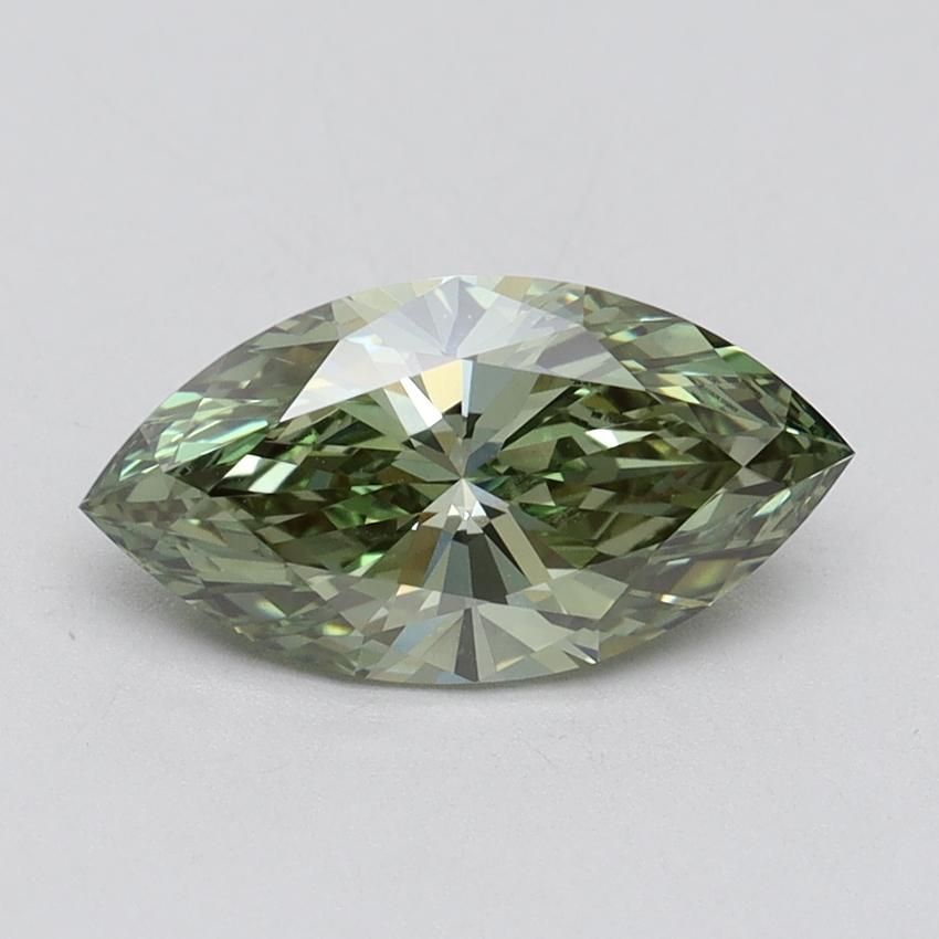 1.55 Ct. Fancy Vivid Green Marquise Lab Grown Diamond