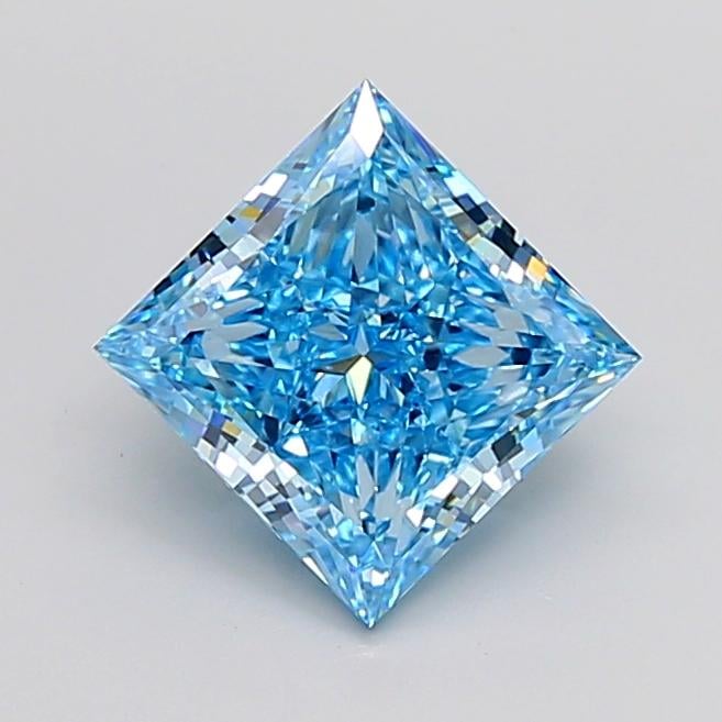 5.00 Ct. Fancy Vivid Blue Princess Lab Grown Diamond