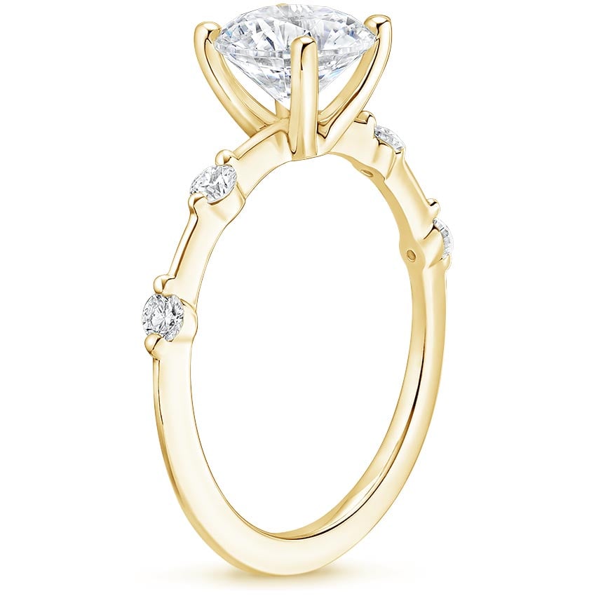18K Yellow Gold Aimee Diamond Ring, large side view