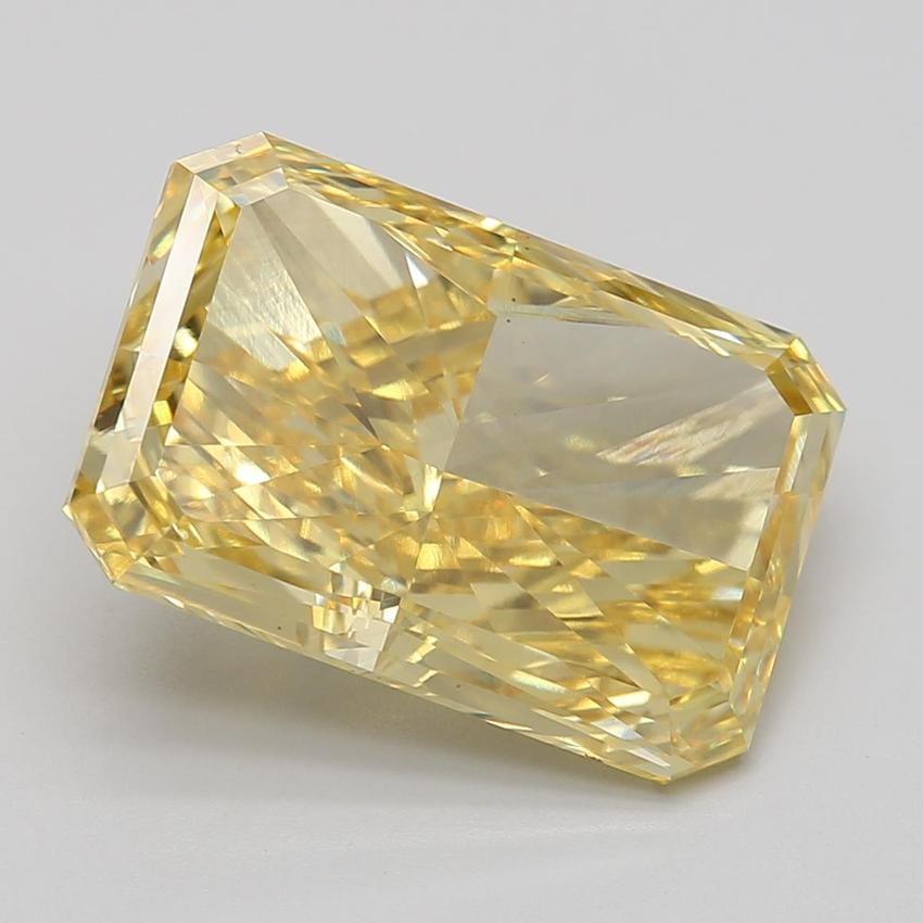 6.33 Ct. Fancy Vivid Yellow Radiant Lab Grown Diamond