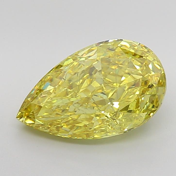 5.55 Ct. Fancy Vivid Yellow Pear Lab Grown Diamond