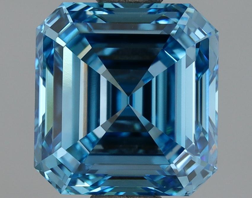 2.01 Ct. Fancy Vivid Blue Asscher Lab Grown Diamond