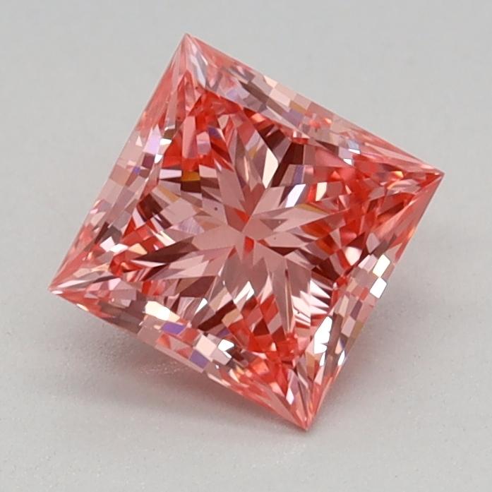 0.72 Ct. Fancy Vivid Pink Princess Lab Grown Diamond