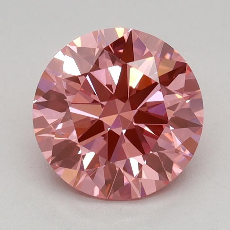 1.03 Ct. Fancy Vivid Pink Round Lab Grown Diamond