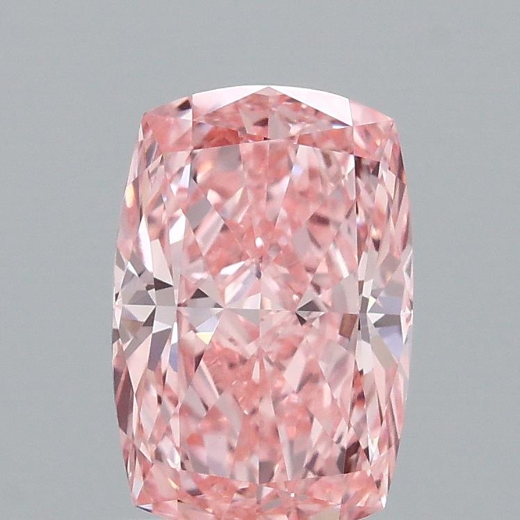 1.59 Ct. Fancy Vivid Pink Cushion Lab Grown Diamond