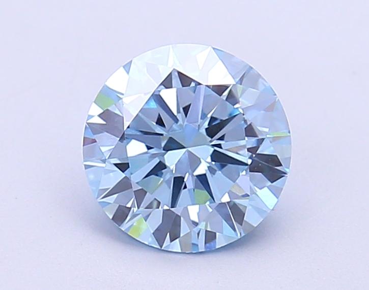 1.37 Ct. Fancy Vivid Blue Round Lab Grown Diamond