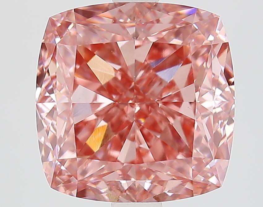 4.37 Ct. Fancy Vivid Pink Cushion Lab Grown Diamond