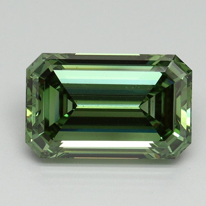 3.08 Ct. Fancy Vivid Green Emerald Lab Grown Diamond