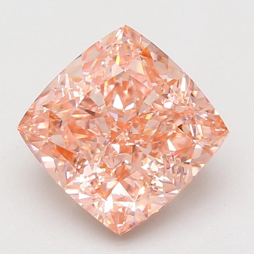 5.04 Ct. Fancy Vivid Pink Cushion Lab Grown Diamond