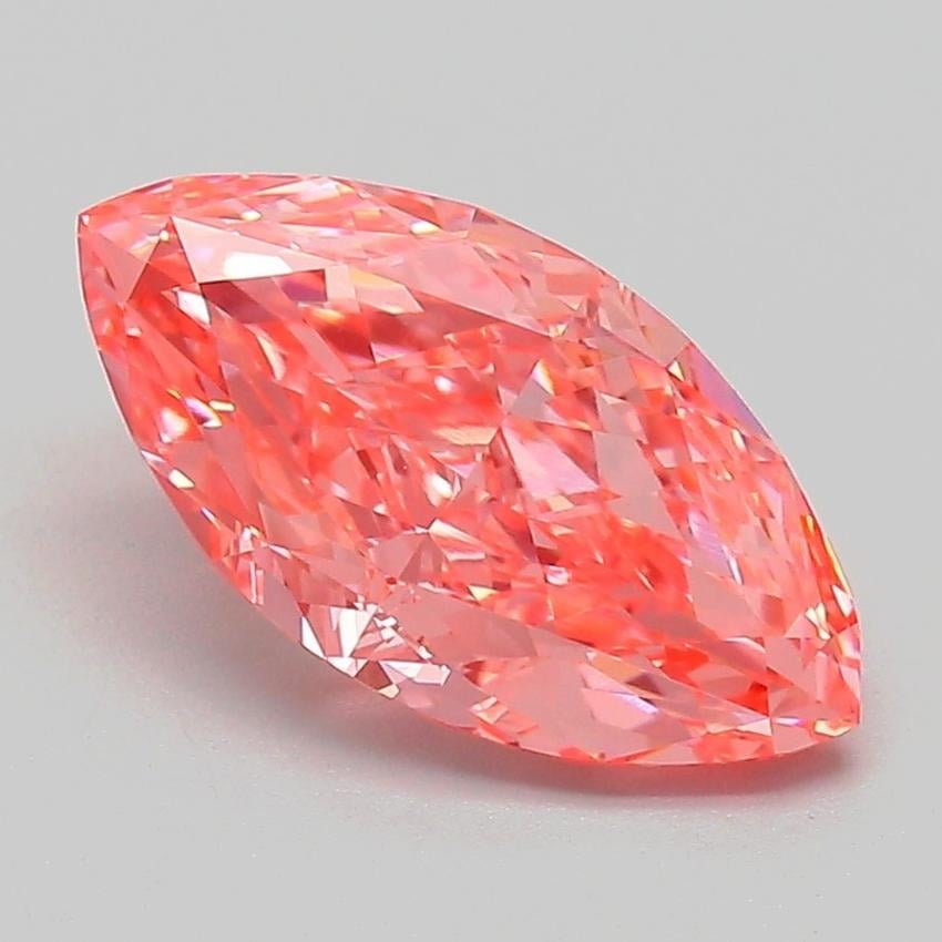 2.06 Ct. Fancy Vivid Pink Marquise Lab Grown Diamond