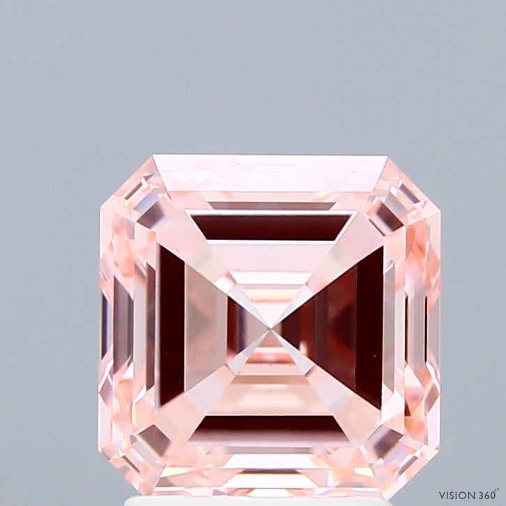 3.00 Ct. Fancy Intense Pink Asscher Lab Grown Diamond