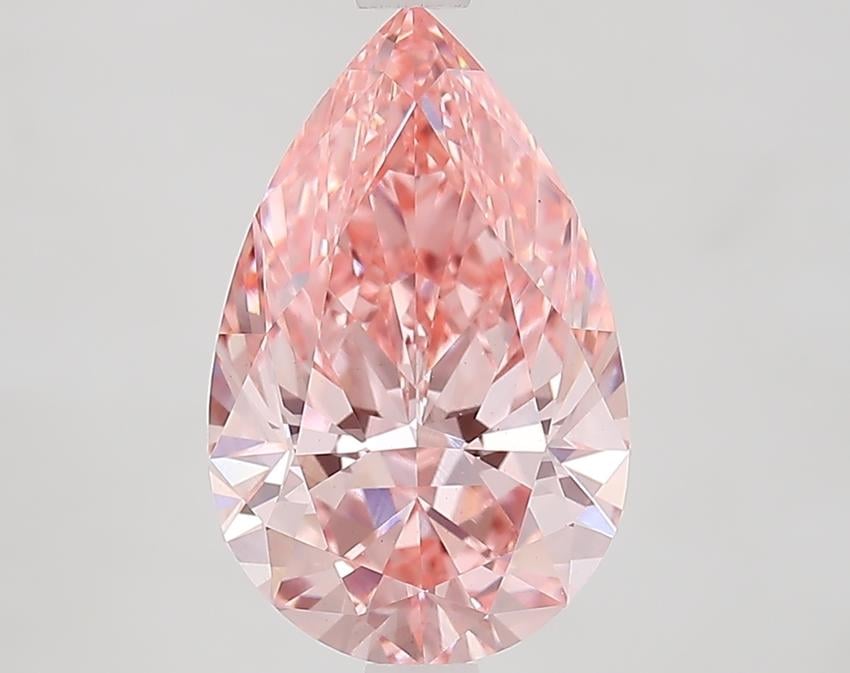 3.11 Ct. Fancy Vivid Pink Pear Lab Grown Diamond