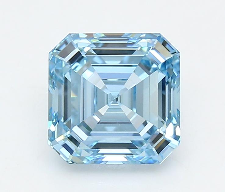 3.06 Ct. Fancy Vivid  Blue Asscher Lab Grown Diamond