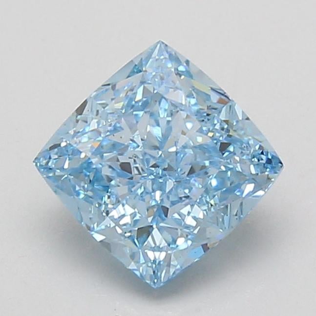 2.07 Ct. Fancy Vivid Blue Cushion Lab Grown Diamond