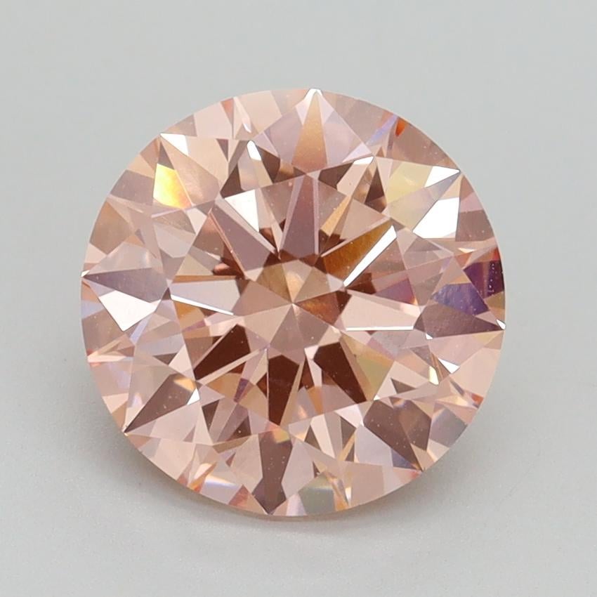 2.60 Ct. Fancy Intense Pink Round Lab Grown Diamond