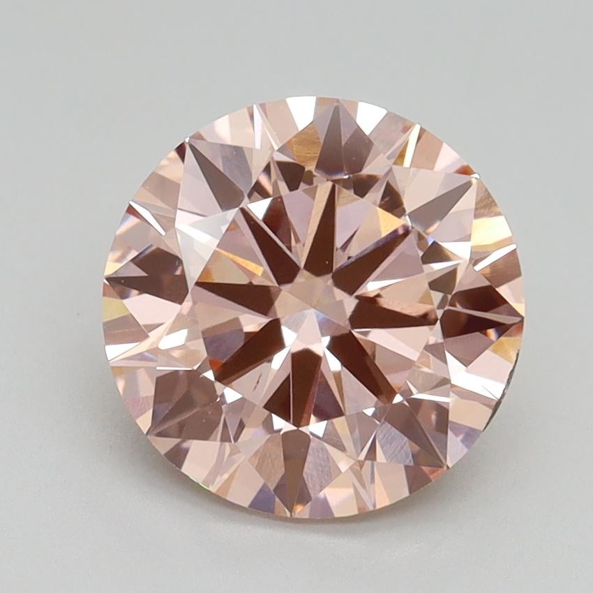 2.51 Ct. Fancy Intense Pink Round Lab Grown Diamond