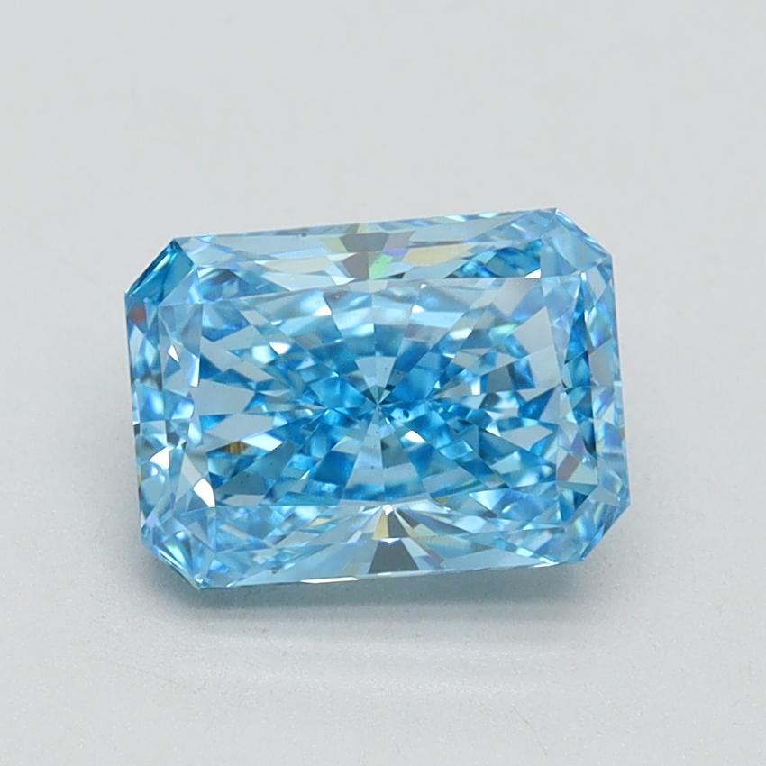 1.53 Ct. Fancy Vivid Blue Radiant Lab Grown Diamond