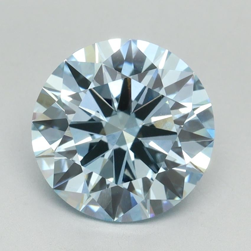 3.04 Ct. Fancy Intense Blue Round Lab Grown Diamond