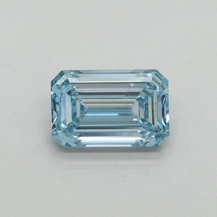 1.00 Ct. Fancy Vivid Blue Emerald Lab Grown Diamond