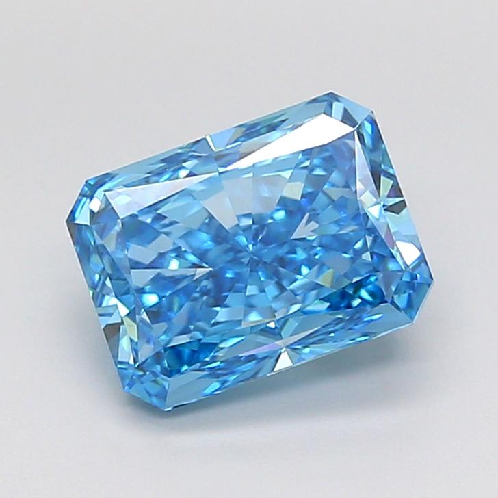 3.02 Ct. Fancy Vivid Blue Radiant Lab Grown Diamond