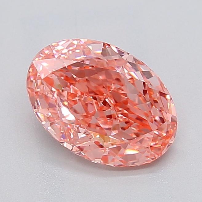 2.02 Ct. Fancy Vivid  Pink Oval Lab Grown Diamond