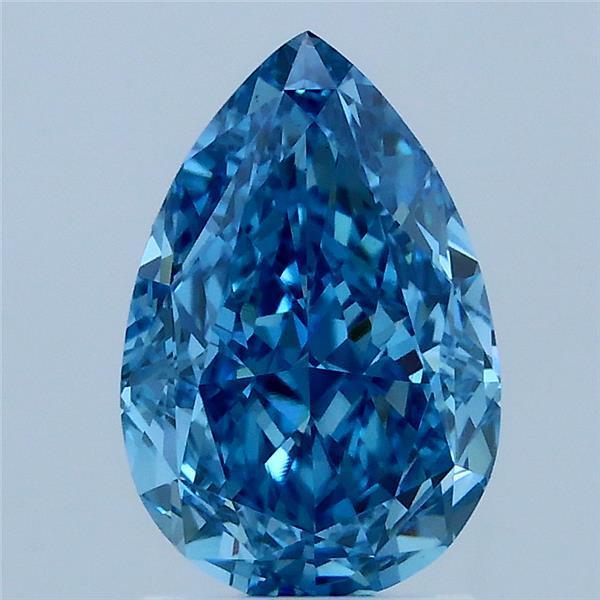 2.22 Ct. Fancy Vivid Blue Pear Lab Grown Diamond