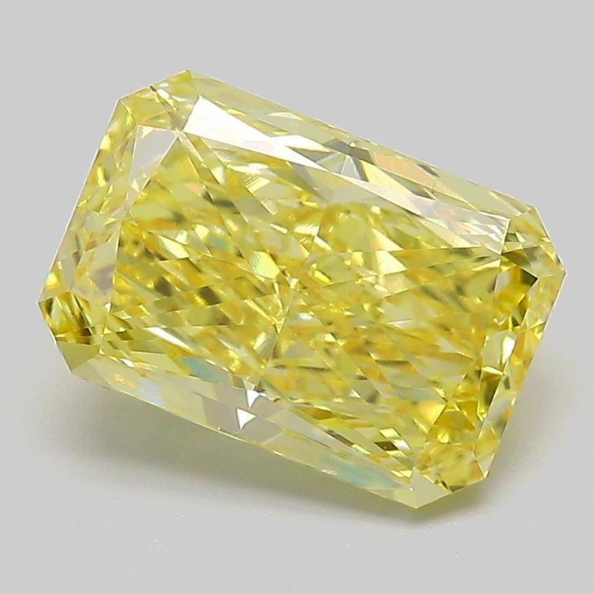 3.02 Ct. Fancy Intense  Yellow Radiant Lab Grown Diamond
