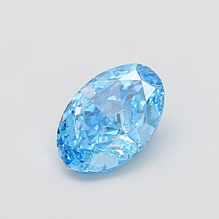 1.55 Ct. Fancy Vivid  Blue Oval Lab Grown Diamond