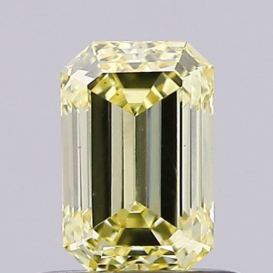 0.68 Ct. Fancy Yellow Emerald Lab Grown Diamond