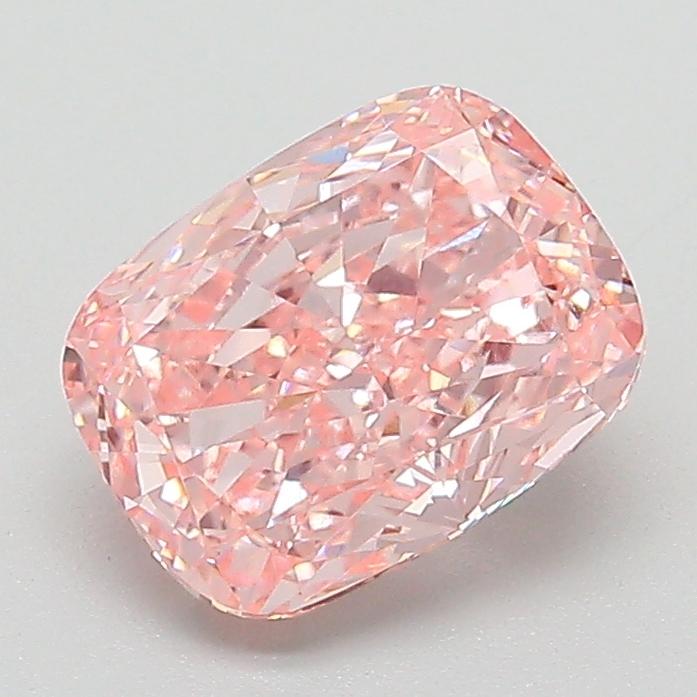 1.65 Ct. Fancy Vivid  Pink Cushion Lab Grown Diamond