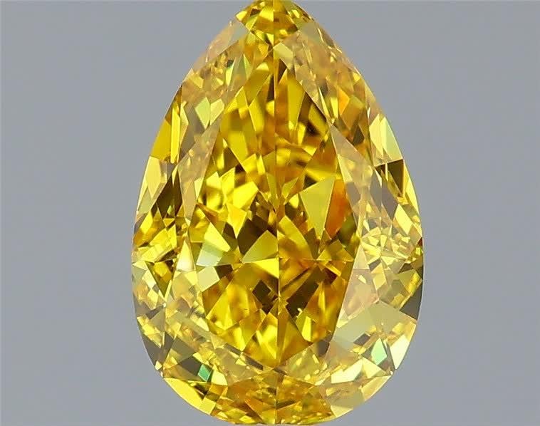 1.44 Ct. Fancy Vivid Yellow Pear Lab Grown Diamond