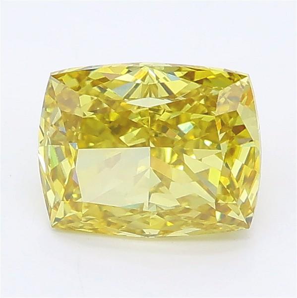 1.50 Ct. Fancy Intense Yellow Cushion Lab Grown Diamond