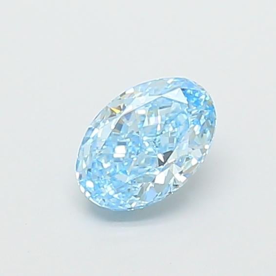 1.06 Ct. Fancy Vivid  Blue Oval Lab Grown Diamond