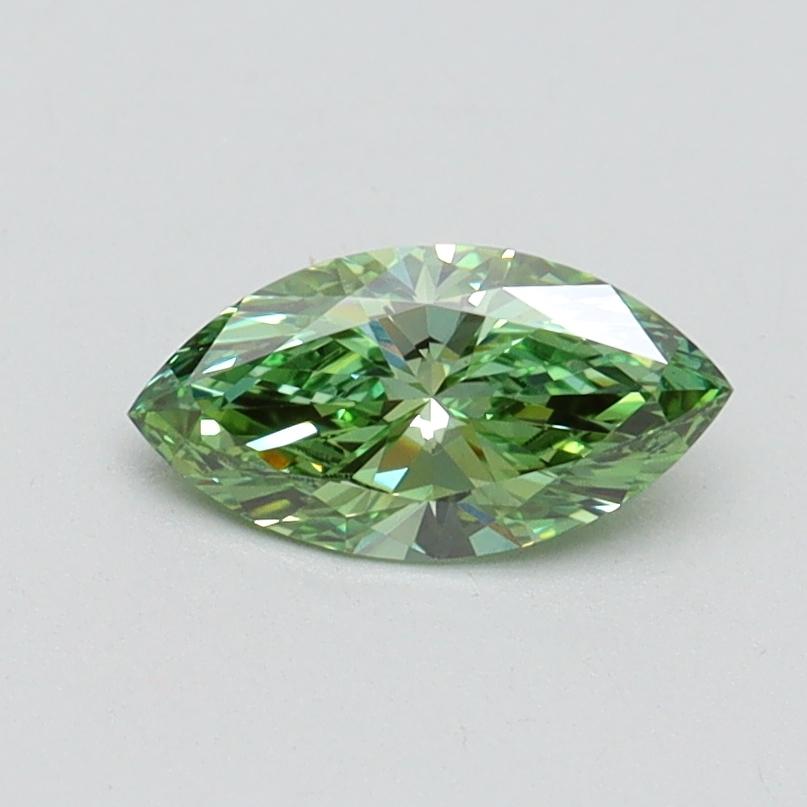 0.52 Ct. Fancy Vivid Green Marquise Lab Grown Diamond