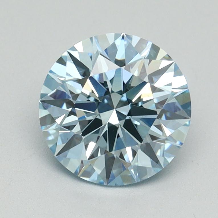 1.36 Ct. Fancy Vivid Blue Round Lab Grown Diamond