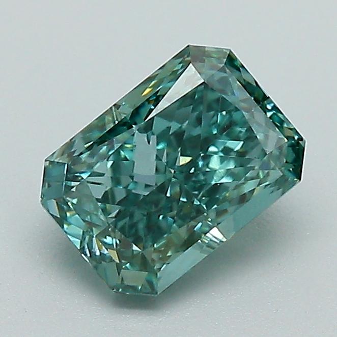 1.10 Ct. Fancy Vivid Green Radiant Lab Grown Diamond